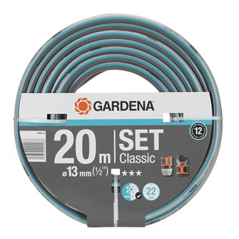 Gardena Classic 20 meter 1/2" haveslange inkl. systemfittings